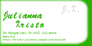 julianna kristo business card